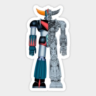 Goldrake UFO Grendizer Schematic Sticker